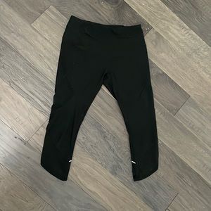 Black workout pants with mesh cut outs